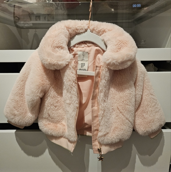 Joie Other - Joie Baby Pink Faux Fur Jacket